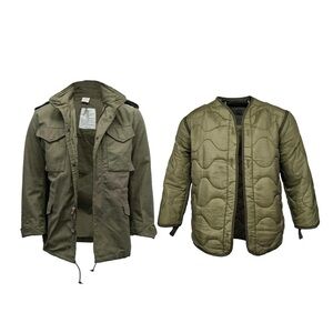 Original M65 Military Jacket with Liner in Olive Green. Size S.